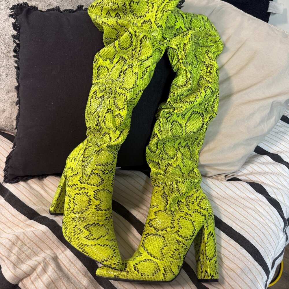 Rattlesnake Knee-High Boots